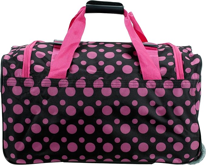 Rockland Rolling Duffel Bag, Black, 22"