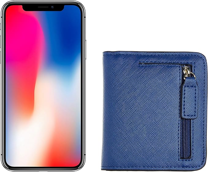 Toughergun Women’s Small Slim Leather Wallet with RFID Protection, Compact Bifold Mini Purse with Clear ID Window