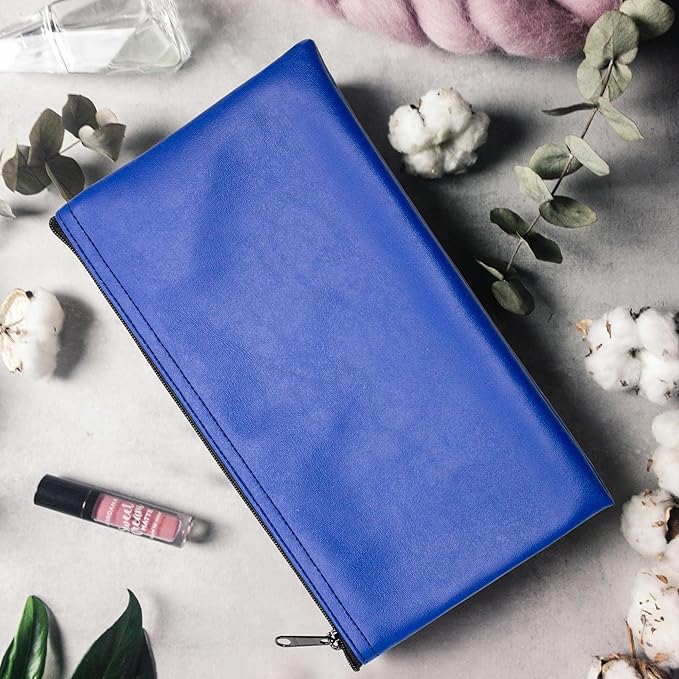 Multi-Purpose Zipper Bag, Reusable, Travel Pouch, Lightweight, Makeup Organizer, 11 x 6 Inch (Royal Blue)