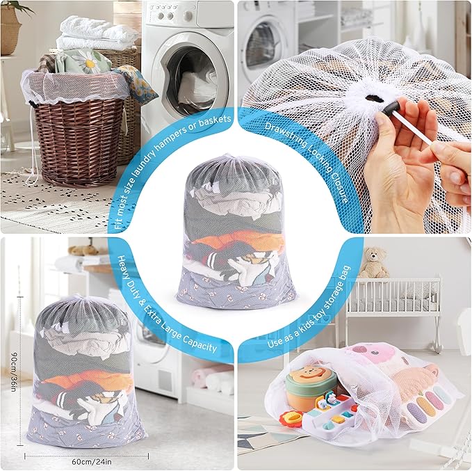 7 Pack 7 Size Mesh Laundry Bags Set for Delicates with AUTO-Lock Zipper, Lingerie Bags for Washing Delicates, Laundry Bags Mesh Wash Bags, Delicates Laundry Bag for Jeans,Blouse,Stocking,Bra