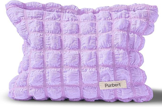 Makeup Bag, Bubble Cloud Travel Cosmetic Bag Organizer, Large Capacity Toiletry Make Up Bags with Zipper for Women and Girls, Purple