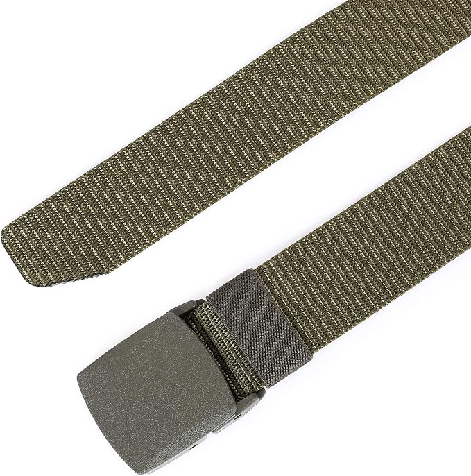 Mile High Life Nylon Web Belt Outdoor Military Belt With TSA Safe Plastic Buckle Belt