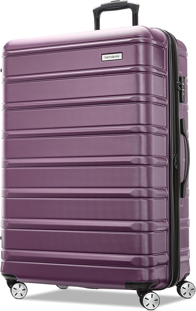 Samsonite Omni 2 Hardside Expandable Luggage with Spinner Wheels, Checked-Large 28-Inch, Purple