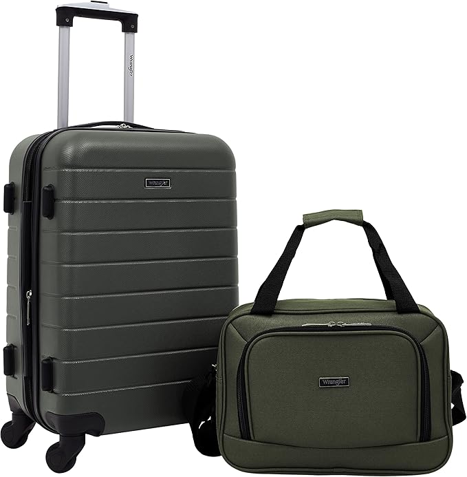 Wrangler Smart Spinner Hardside Luggage, 2 Piece Set, Deep Depths