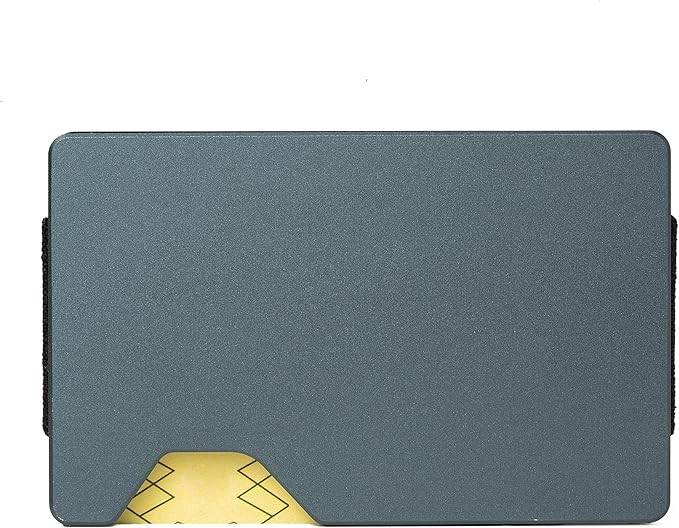 Carbon Fiber Minimalist Wallet for Men Credit Card Holder Money Clip & Cash Strap Slim RFID Mens Wallets(Matte Grey)