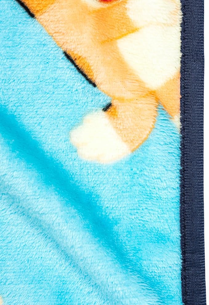 Jay Franco Bluey and Bingo 40 x 50 Inch Plush Travel Throw - Kids Super Soft Bedding