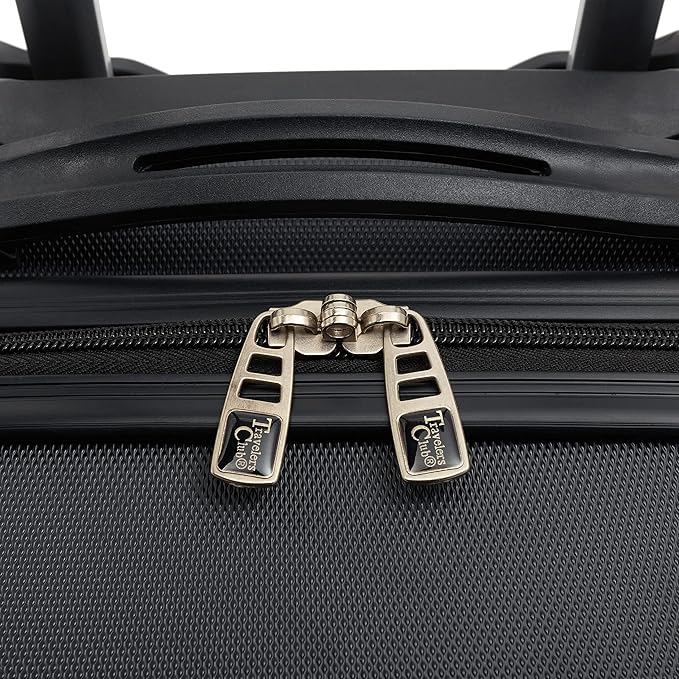 Travelers Club Cosmo Luggage, Black-20, 20-Inch