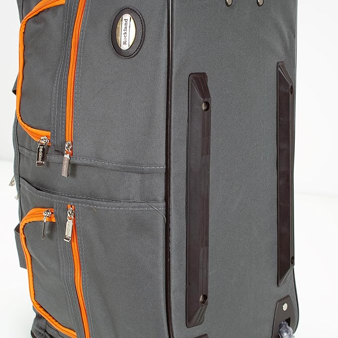 Rockland Rolling Duffel Bag, Black, 22"