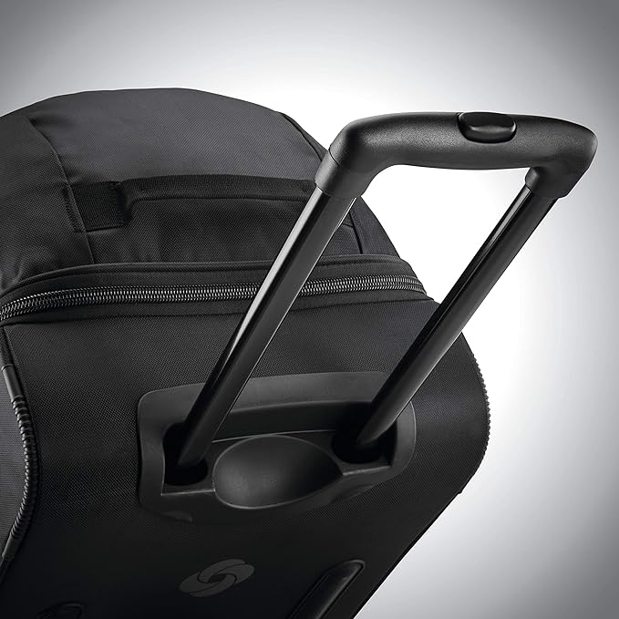 Samsonite Andante 2 Wheeled Duffel Bag – 28-Inch Durable Rolling Luggage with Inline Skate Wheels, Push-Button Handle & Spacious Compartments – Travel-Friendly and Lightweight - All Black