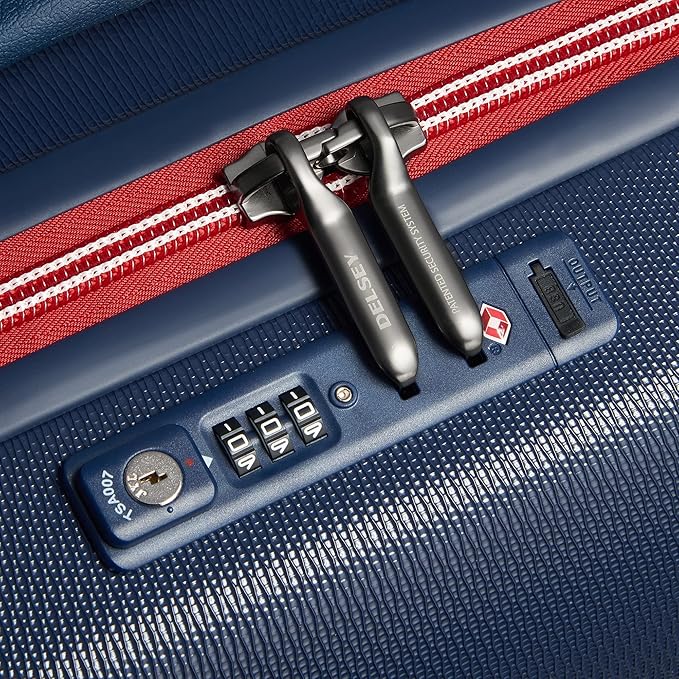 DELSEY PARIS Chatelet Air 2.0 Hardside Luggage with Spinner Wheels, Navy, Carry on Plus 20 Inch