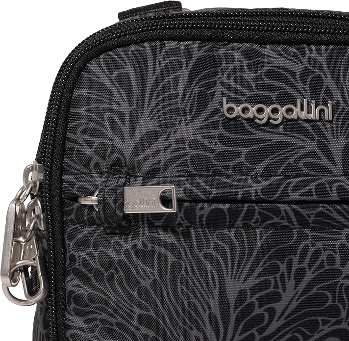 Baggallini Securtex® Anti-theft Mini Everything Crossbody Bag, 6.3"x8.25" Rfid, Locking Zippers & Cut-resistant Strap