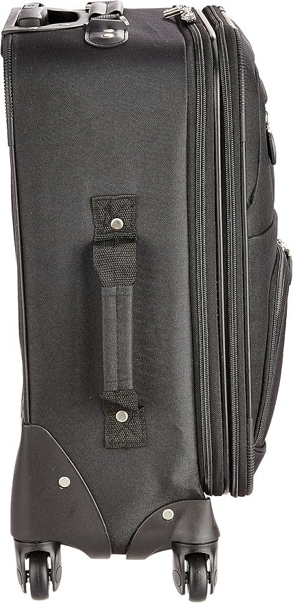 Rockland Expandable Spinner Carry On, Black, 19-Inch