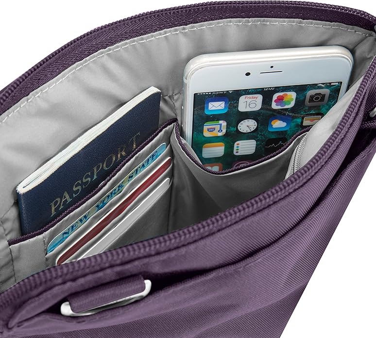 Travelon Anti-theft Classic Slim Double Zip Crossbody