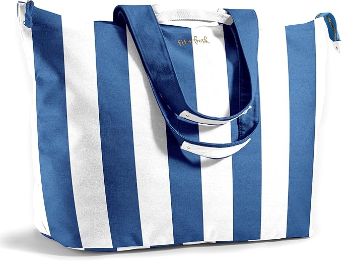 Fit & Fresh Large Beach Bag for Women - Extra Large Travel Tote With Pockets