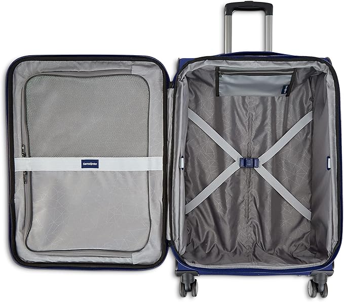 Samsonite Ascella 3.0 Softside Expandable Luggage with Spinner Wheels, 3-Piece Set (20/24/28), Sapphire Blue
