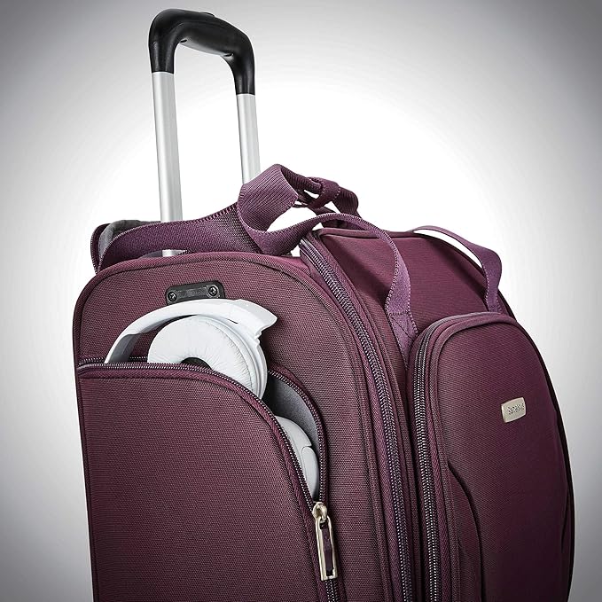 Samsonite Underseat Carry-On Spinner With USB Port, Purple, One Size