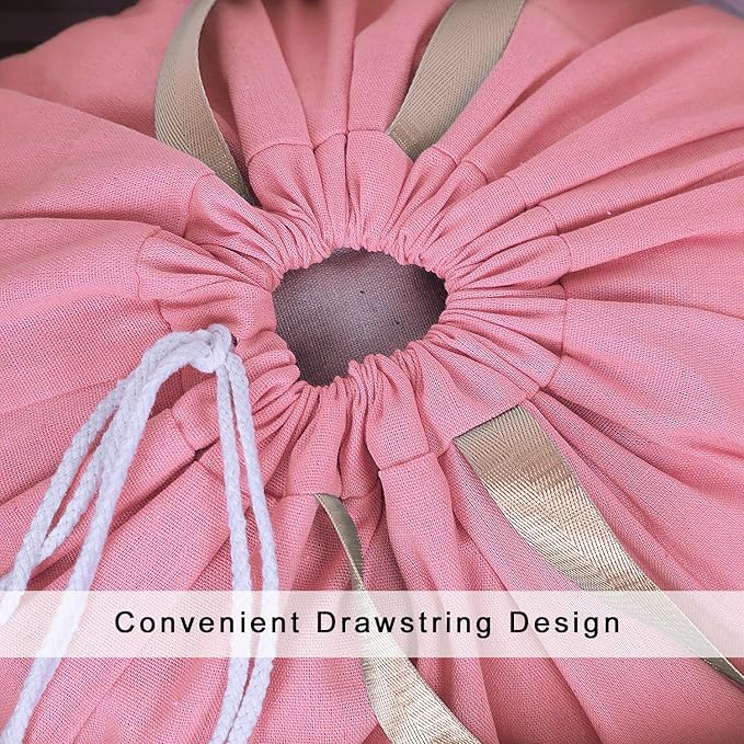 Heavy Duty Laundry Bag with Drawstring and Handle, Extra Large Travel Dirty Clothes Bag for Laundromat and Household, Durable Rip-Stop Laundry Hamper Liner, 28 x 40 Inch by SANFERGE, Pink