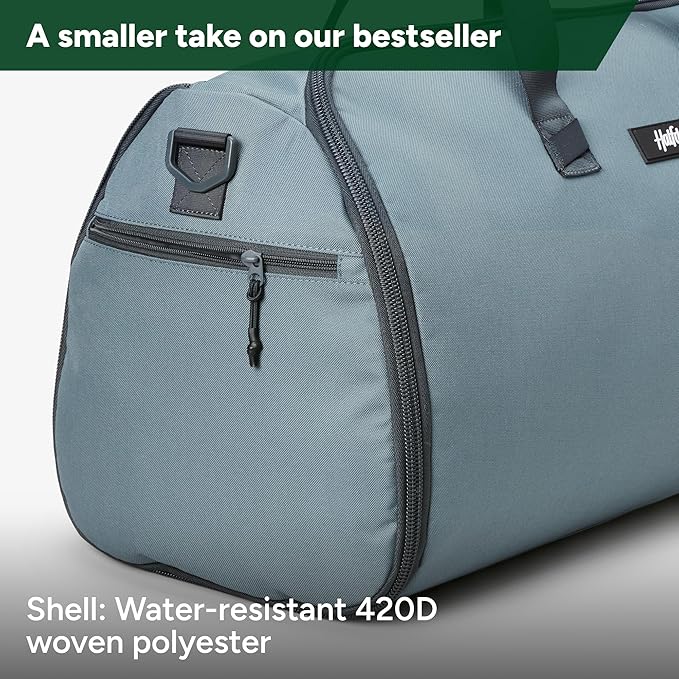 Halfday Convertible 2-in-1 Garment Duffel Weekender Bag 40L | Wrinkle-Free Travel, Hanging Suit Compartment, Shoe Pockets, Trolley Sleeve. Durable & Water-Resistant Carry-on, Coast