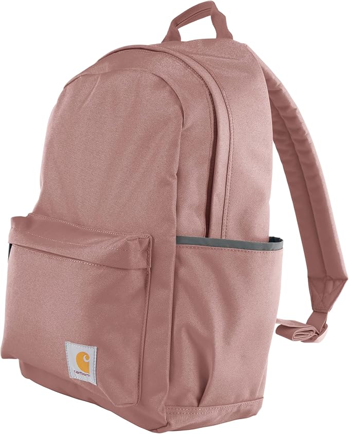 Carhartt 21L Classic Laptop Backpack, Water-Resistant Pack W/ 15" Laptop Sleeve and Organizational Compartments, Rose Tint