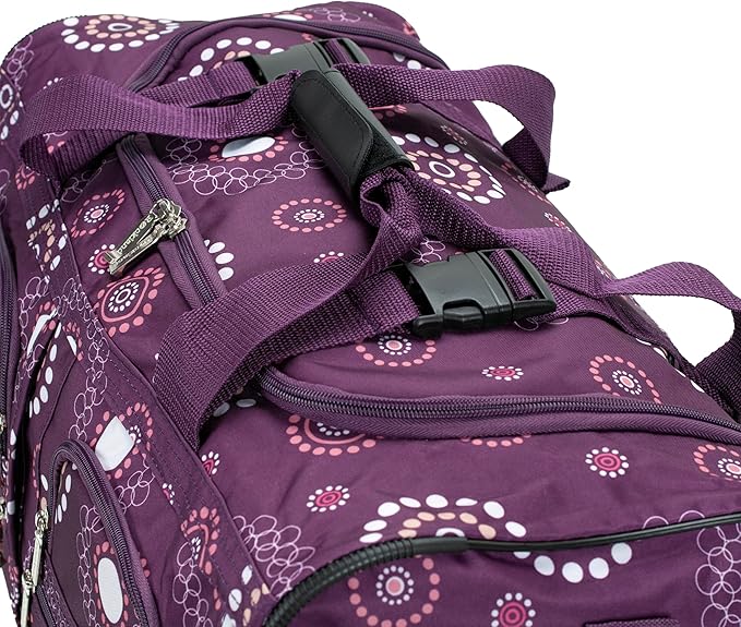 Rockland Rolling Duffel Bag, Black, 22"