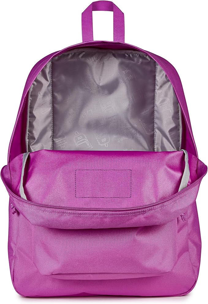JanSport SuperBreak One Backpack - Durable, Lightweight Bag with 1 Main Compartment, Front Utility Pocket with Built-in Organizer, Premium Backpack, Digital Fuchsia