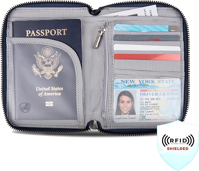 Travelon RFID Blocking Passport Zip Wallet