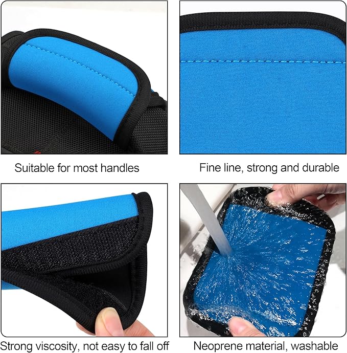 6 Pack Luggage Handle Wrap, Luggage Handle Wraps for Suitcase, Indigo Luggage Tags, Suitcase Tags identifiers for Travel Accessories