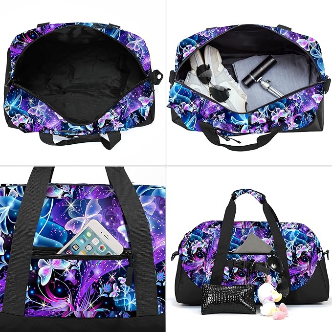 Stumdo Kids Overnighter Duffel Bags for kids, Carry-On Size & Ideal for School Practice or Overnight Travel Weekender Tote for Travel Gym Sport bag for Boys & Girls (11clan)