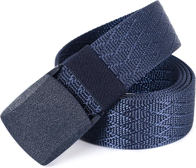 Mile High Life Nylon Web Belt Outdoor Military Belt With TSA Safe Plastic Buckle Belt