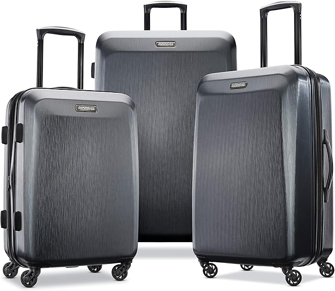 American Tourister Moonlight Hardside Expandable Luggage with Spinner Wheels, Anthracite, Checked-Large 28-Inch