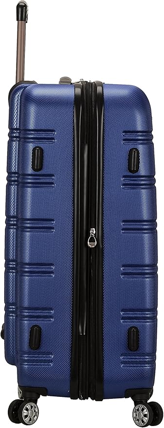 Rockland Melbourne Hardside Expandable Spinner Wheel Luggage, Blue, Checked Large 28"