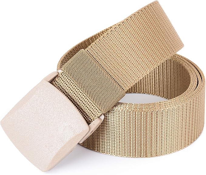 Mile High Life Nylon Web Belt Outdoor Military Belt With TSA Safe Plastic Buckle Belt