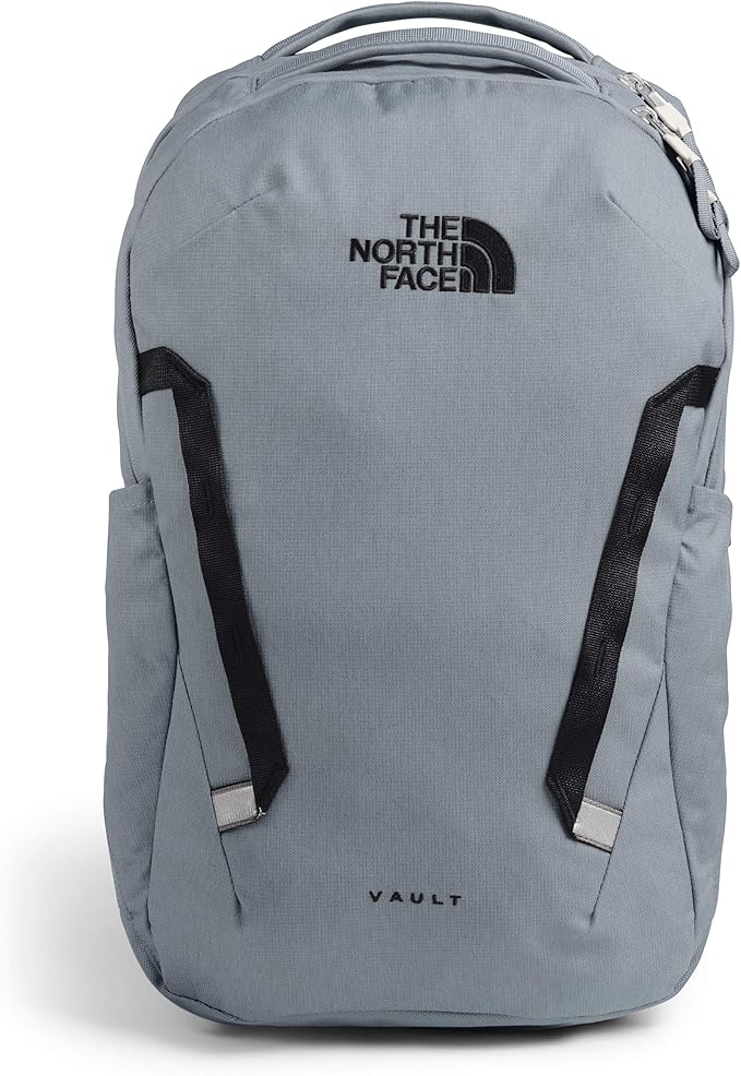 THE NORTH FACE Vault Everyday Laptop Backpack | Commuter Travel Bag with Water-Repellent Finish, Spacious Main Compartment, Mid Grey Dark Heather/TNF Black, OS