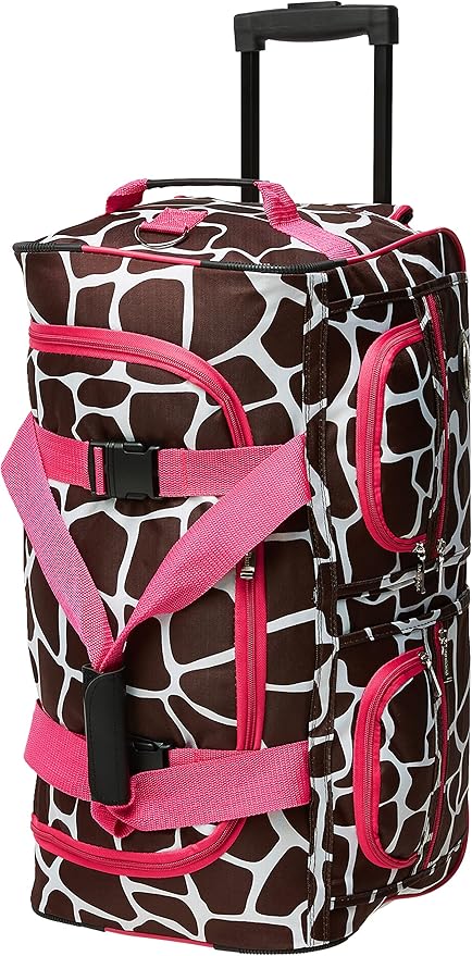Rockland Rolling Duffel Bag, Black, 22"