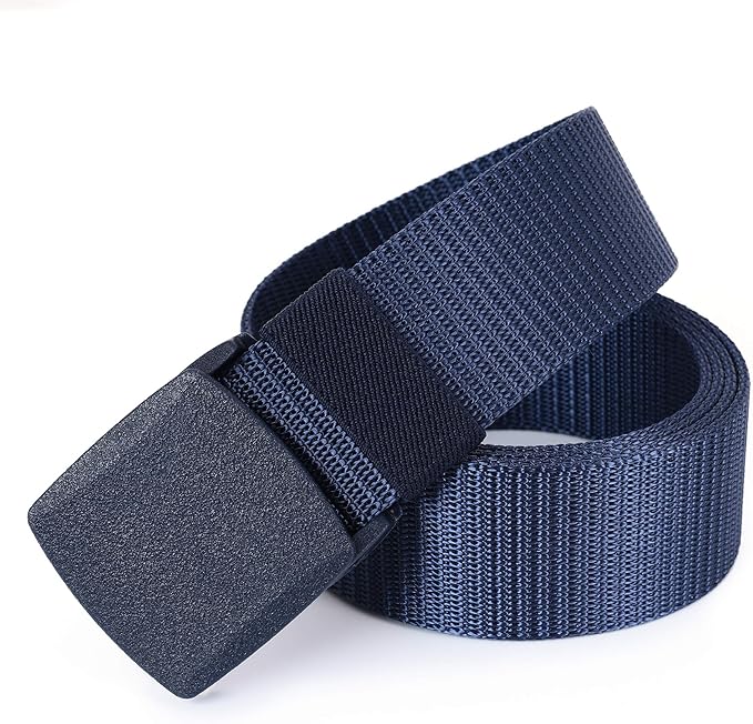 Mile High Life Nylon Web Belt Outdoor Military Belt With TSA Safe Plastic Buckle Belt