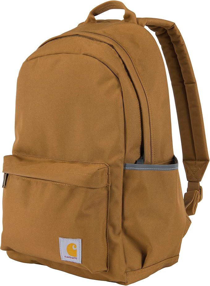 Carhartt 21L Classic Laptop Backpack, Water-Resistant Pack W/ 15" Laptop Sleeve and Organizational Compartments, Carhartt Brown