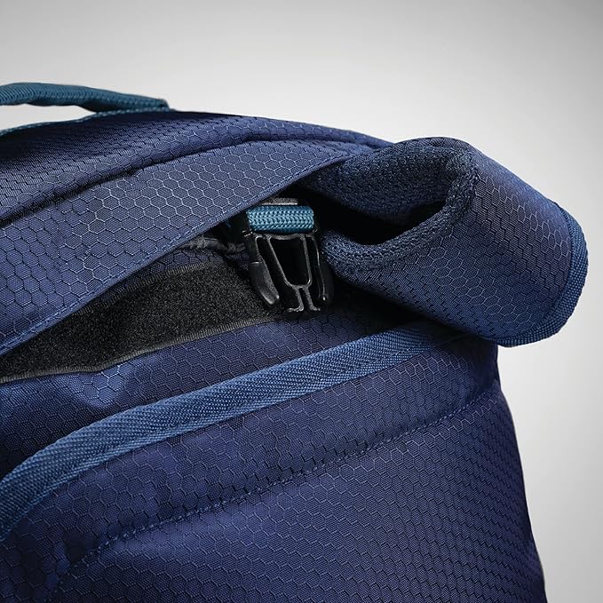 High Sierra Fairlead Travel Overnight Duffel Backpack Gym Bag with Padded Handles, Compression Straps, and Multiple Pockets, True Navy/Graphite Blue