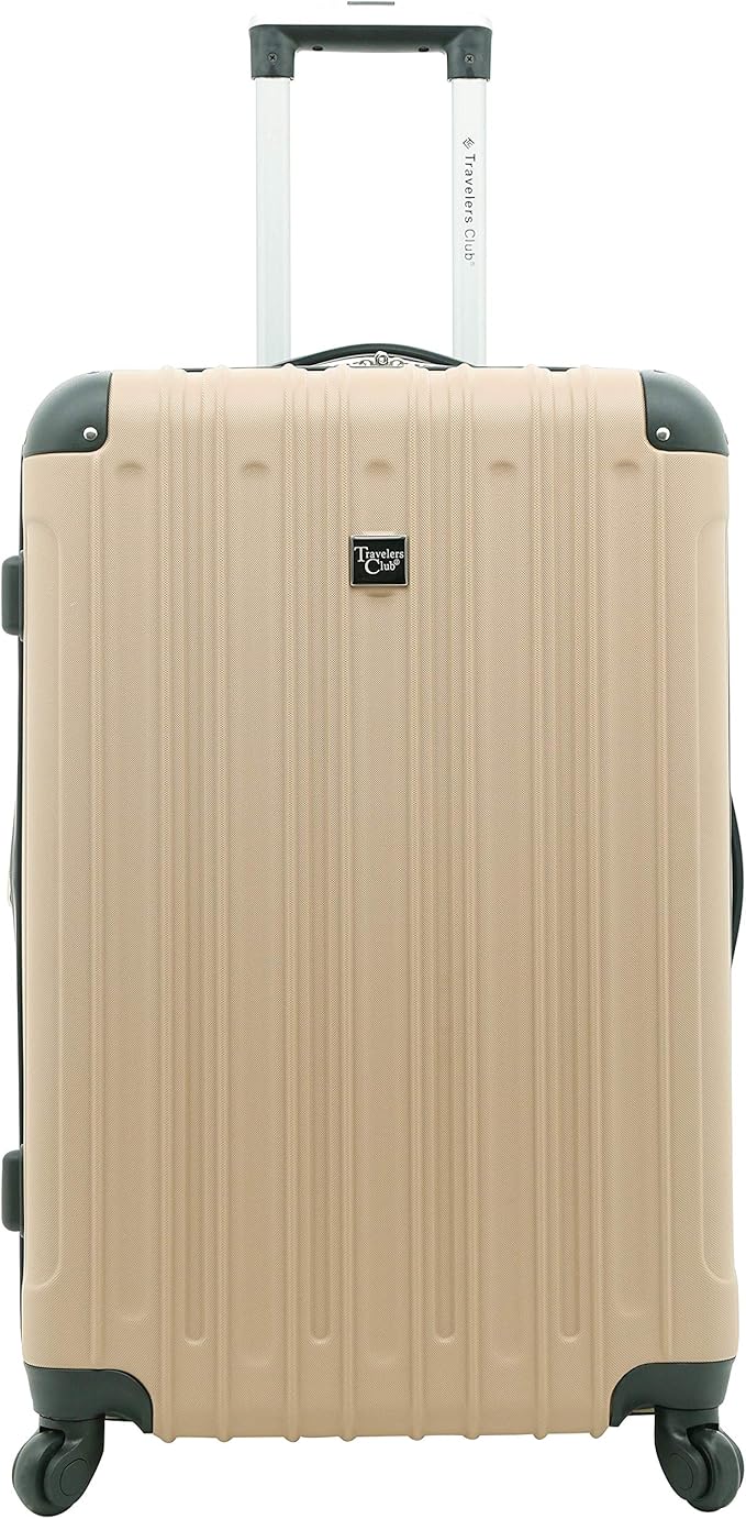 Travelers Club Midtown Hardside 4-Piece Luggage Travel Set, Tan