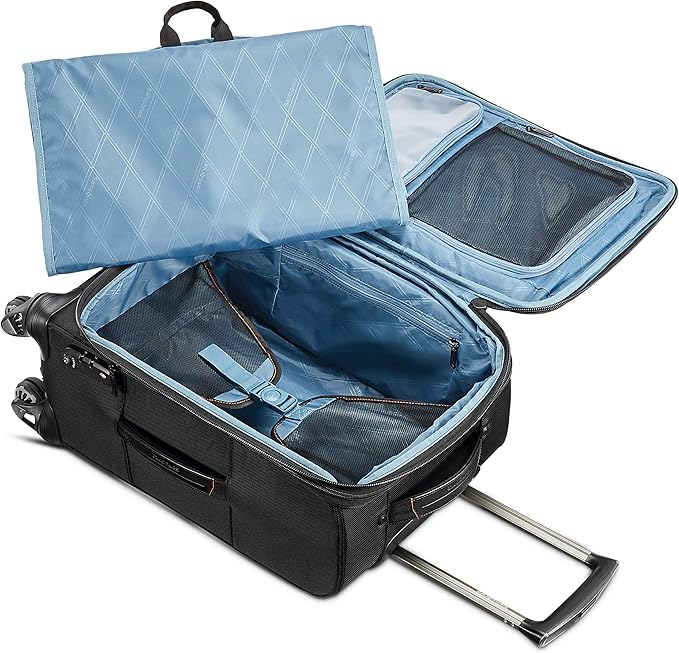 Samsonite Pro Travel Softside Expandable Luggage with Spinner Wheels, Black, Carry-On 21-Inch