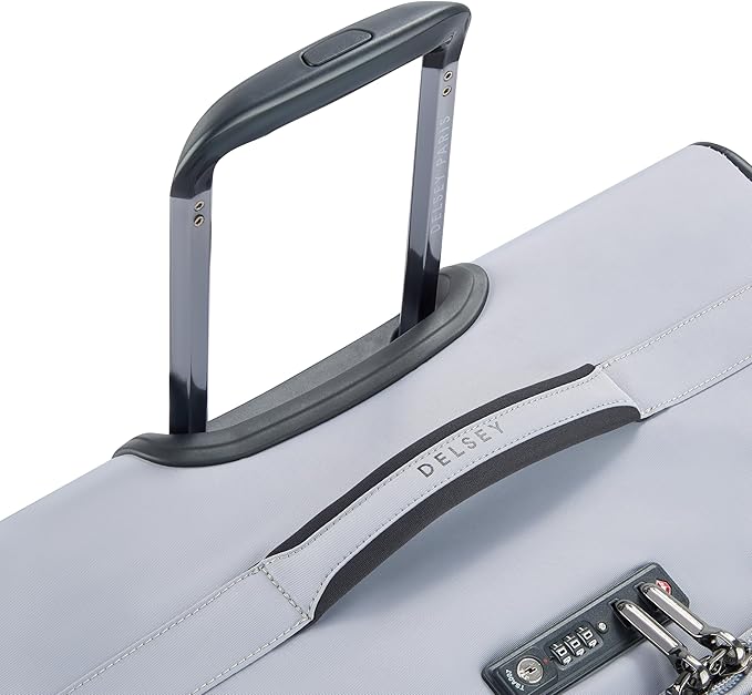 DELSEY PARIS Cruise 3.0 Softside Expandable Luggage with Spinner Wheels, Platinum, Checked-Large 28 Inch