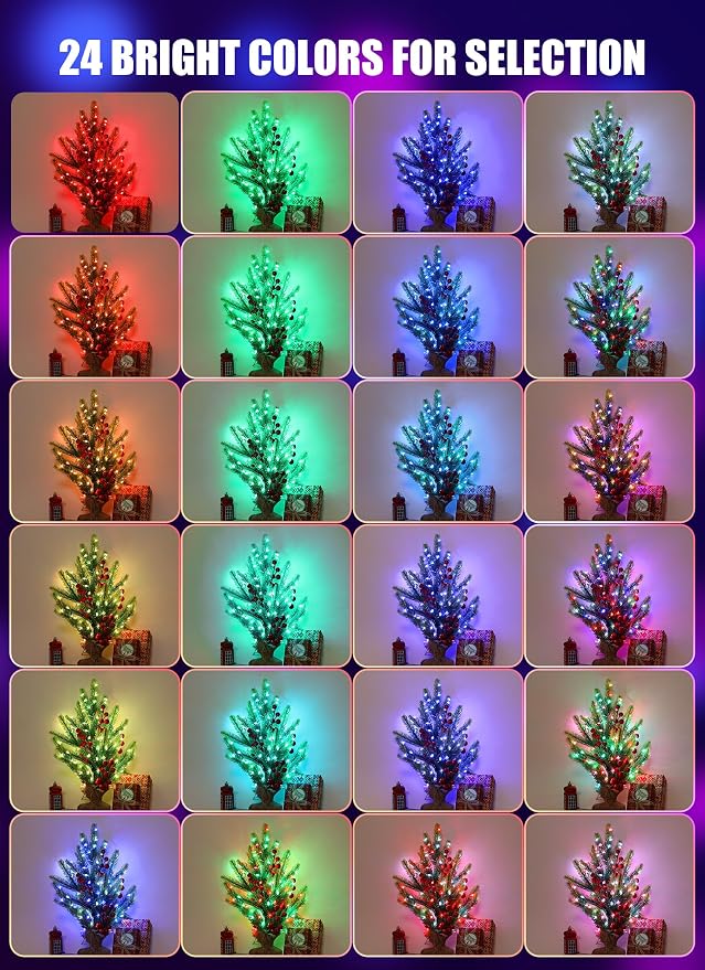 Minetom Upgraded Color Changing Fairy String Lights - 33 ft 100 LED 24 Colors USB Silver Wire Lights with Remote and Timer for DIY Bedroom Party Indoor Christmas Decoration, Adapter Included | USB Plug in, 100 LED, 24 Colors, Adapter Included, Lovely f...