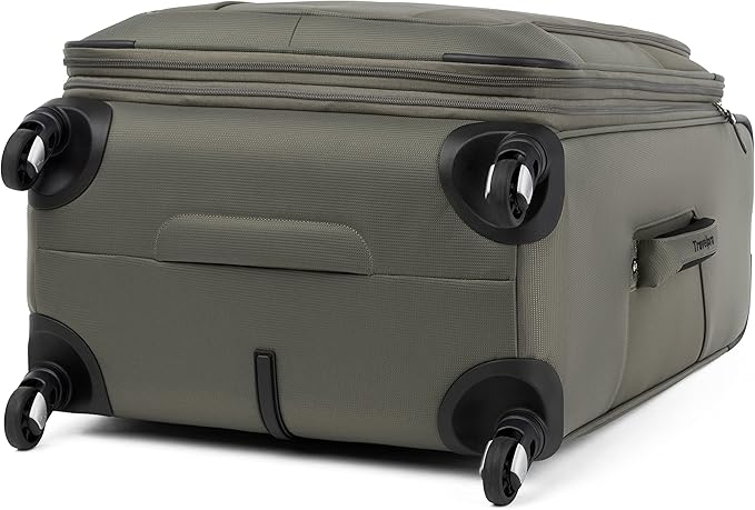 Travelpro Maxlite 5 Softside Expandable Luggage with 4 Spinner Wheels, Lightweight Suitcase, Men and Women, Slate Green, Checked-Medium 25-Inch
