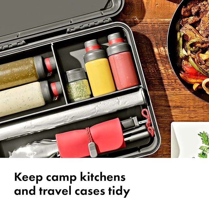 OXO Outdoor 7-Piece Spice Shaker & Squeeze Bottle Set | 7-Piece, Set