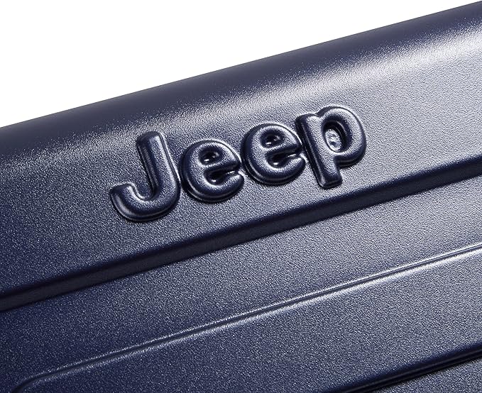 Jeep JH004C Hardside Expandable Luggage with Spinner Wheels, Peacoat Navy, Checked-Large 28 Inch