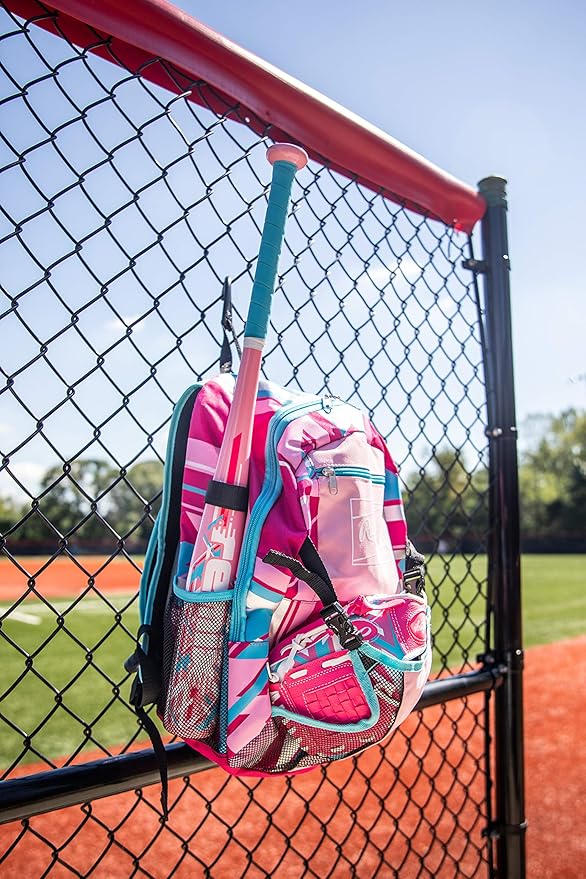 Rawlings | REMIX Backpack Equipment Bag | T-Ball & Youth Baseball / Softball | Pink