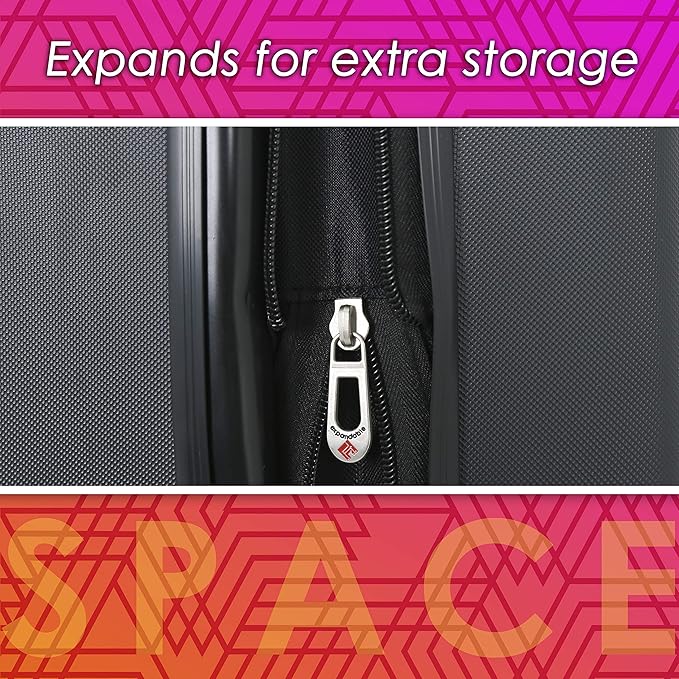 Travelers Club Chicago Hardside Expandable Spinner Luggage, Purple, 22" Carry-On