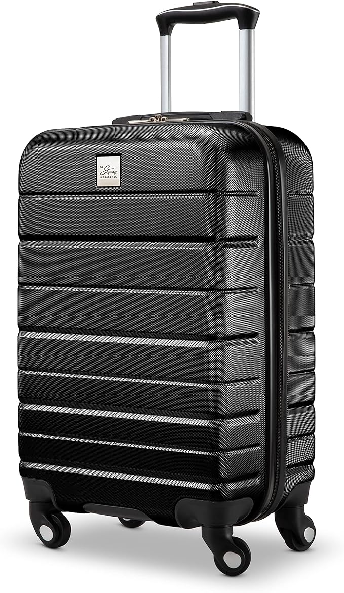 Skyway Epic 2.0 Hardside 4-Wheel Spinner, Lightweight Suitcase, Unisex, Stylish, Men and Women, Carry-on, 20-inch, Black