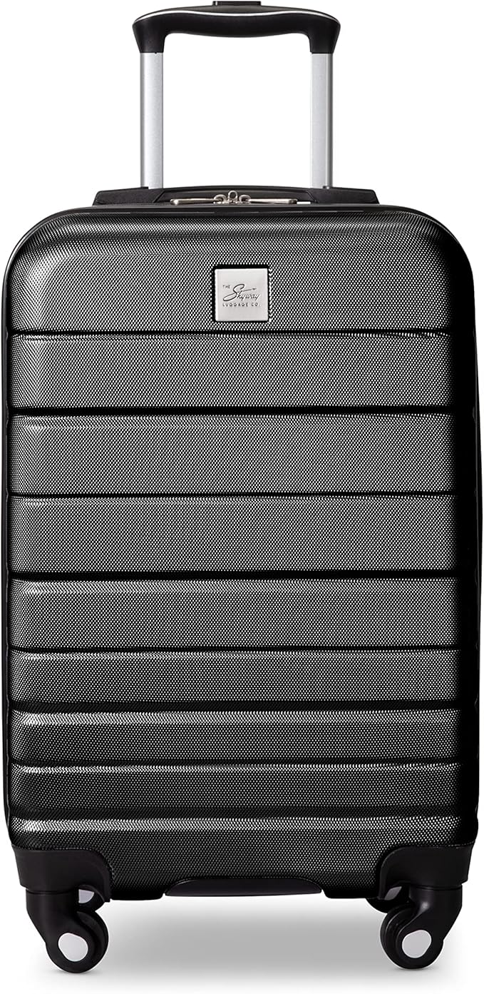 Skyway Epic 2.0 Hardside 4-Wheel Spinner, Lightweight Suitcase, Unisex, Stylish, Men and Women, Carry-on, 20-inch, Black