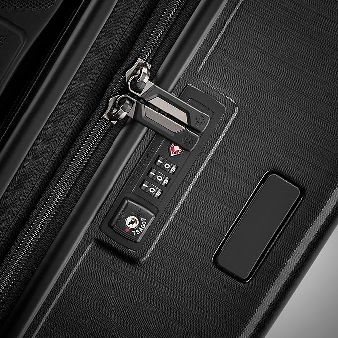 Samsonite Stryde 2 Hardside Expandable with Double Spinner Wheels, 2PC SET (22X14X9/LG), Stealth Black