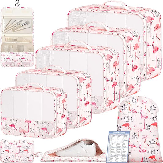 BAGAIL 9 Set Packing Cubes with Packing List Luggage Packing Organizers for Travel Accessories